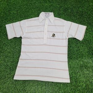 Vintage 90s Bay-City Country-Club Polo Shirt Small 18x27 Stripes